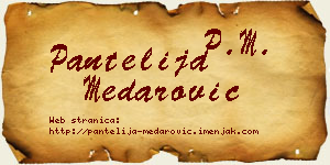Pantelija Medarović vizit kartica